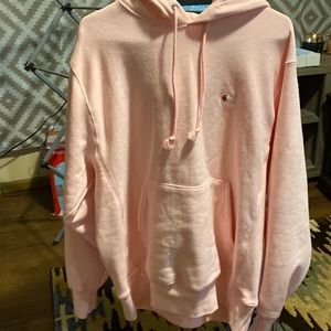 Men Med pink Champion hoodie